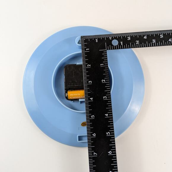 Sanrio Hello Kitty Wall Clock Working Vintage 2002 Baby Blue Angel 7.75" Heart - Picture 12 of 14